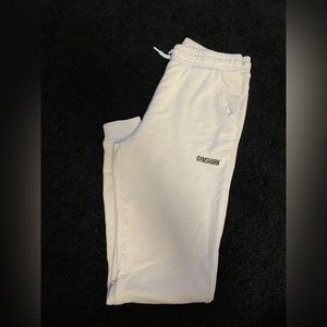 White gymshark joggers size small